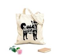 AILOONG Mascotas Perro Animal Cita Hogar Es Donde Tu Perro Está En Casa Bolsa de lona sin blanquear Tela de 12 oz de grosor Se usa como bolsa de herramientas 25x30cm Pequeño