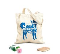 AILOONG Mascotas Perro Animal Cita Hogar Es Donde Tu Perro Está En Casa Bolsa de lona sin blanquear Tela de 340g/m² de grosor Se usa como bolsa de herramientas