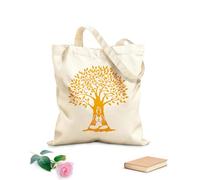 AILOONG Meditación Zen Árbol Mujer Yoga Budismo Bolsa de lona Tela de 340g/m² de grosor Sustituye a la mochila escolar