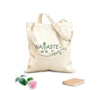AILOONG Namaste Yoga Budismo Hinduismo Bolsa de lona Tela de 340g/m² de grosor Sustituye a la mochila escolar
