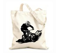 AILOONG No puedo parar, no quiero andar en bicicleta de montaña Bolsas reutilizables para la compra Tela de 12 oz de grosor Plegable 35x40cm Grande