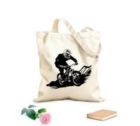 AILOONG No puedo parar, no quiero andar en bicicleta de montaña Bolsas reutilizables para la compra Tela de 12 oz de grosor Plegable 25x30cm Pequeño