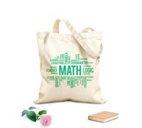 AILOONG Nube de palabras de matemáticas, ciencias escolares Bolsa de lona sin blanquear Tela de 340g/m² de grosor Se usa como bolsa de herramientas