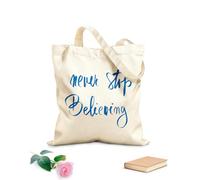 AILOONG Nunca dejes de creer en la motivación inspiradora Bolsa de lona sin blanquear Tela de 340g/m² de grosor Se usa como bolsa de herramientas