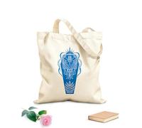 AILOONG Objeto misterioso luna ataúd cristal planeta astrología bohemia magia brujería Bolsas de lona con estampados personalizables Tela de 340g/m² de grosor Combina con la ropa