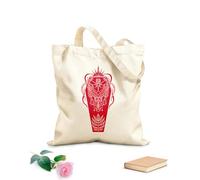 AILOONG Objeto misterioso luna ataúd cristal planeta astrología bohemia magia brujería Bolsas de lona con estampados personalizables Tela de 340g/m² de grosor Combina con la ropa
