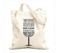 AILOONG Palabras de cita para vinoteca, restaurante y cocina Bolsa de lona sin blanquear Tela de 12 oz de grosor Se usa como bolsa de herramientas 25x30cm Pequeño