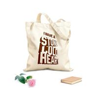 AILOONG Palabras Inscripción Piedra Frase Corazón Bolsa de lona sin blanquear Tela de 340g/m² de grosor Se usa como bolsa de herramientas