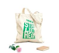 AILOONG Palabras Inscripción Piedra Frase Corazón Bolsa de lona sin blanquear Tela de 340g/m² de grosor Se usa como bolsa de herramientas