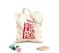 AILOONG Palabras Inscripción Piedra Frase Corazón Bolsa de lona sin blanquear Tela de 340g/m² de grosor Se usa como bolsa de herramientas