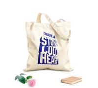 AILOONG Palabras Inscripción Piedra Frase Corazón Bolsa de lona sin blanquear Tela de 340g/m² de grosor Se usa como bolsa de herramientas