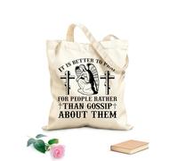 AILOONG Proverbios bíblicos cristianos Bolsas reutilizables para la compra Tela de 12 oz de grosor Plegable 25x30cm Pequeño