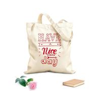 AILOONG Que tengas un buen día Frase Palabras Letras Cita Bolsa de lona sin blanquear Tela de 340g/m² de grosor Se usa como bolsa de herramientas