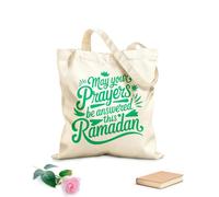 AILOONG Que tus oraciones sean respondidas este Ramadán. Bolsas de lona con estampados personalizables Tela de 340g/m² de grosor Combina con la ropa