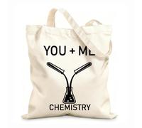 AILOONG Química Tú+Yo: Palabras Románticas de Amor Bolsa de lona sin blanquear Tela de 12 oz de grosor Se usa como bolsa de herramientas 25x30cm Pequeño