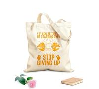 AILOONG Si ya no quieres empezar de nuevo, deja de abandonar el gimnasio. Bolsas de lona con estampados personalizables Tela de 340g/m² de grosor Combina con la ropa