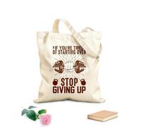 AILOONG Si ya no quieres empezar de nuevo, deja de abandonar el gimnasio. Bolsas de lona con estampados personalizables Tela de 340g/m² de grosor Combina con la ropa