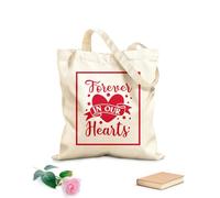 AILOONG Siempre en nuestros corazones y en el cielo recordamos la Navidad. Bolsa de lona con fondo reforzado Tela de 340g/m² de grosor Se usa como bolsa de regalo