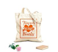AILOONG Siempre en nuestros corazones y en el cielo recordamos la Navidad. Bolsa de lona con fondo reforzado Tela de 340g/m² de grosor Se usa como bolsa de regalo
