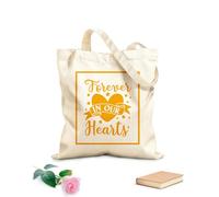 AILOONG Siempre en nuestros corazones y en el cielo recordamos la Navidad. Bolsa de lona con fondo reforzado Tela de 340g/m² de grosor Se usa como bolsa de regalo