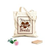 AILOONG Siempre en nuestros corazones y en el cielo recordamos la Navidad. Bolsa de lona con fondo reforzado Tela de 340g/m² de grosor Se usa como bolsa de regalo