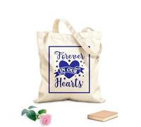 AILOONG Siempre en nuestros corazones y en el cielo recordamos la Navidad. Bolsa de lona con fondo reforzado Tela de 340g/m² de grosor Se usa como bolsa de regalo