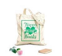 AILOONG Siempre en nuestros corazones y en el cielo recordamos la Navidad. Bolsa de lona con fondo reforzado Tela de 340g/m² de grosor Se usa como bolsa de regalo