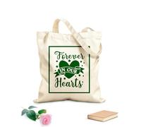 AILOONG Siempre en nuestros corazones y en el cielo recordamos la Navidad. Bolsa de lona con fondo reforzado Tela de 340g/m² de grosor Se usa como bolsa de regalo