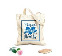 AILOONG Siempre en nuestros corazones y en el cielo recordamos la Navidad. Bolsa de lona con fondo reforzado Tela de 340g/m² de grosor Se usa como bolsa de regalo