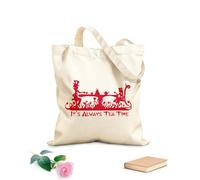 AILOONG Siempre es la hora del té Alicia en el país de las maravillas Bolsa de lona para vino Tela de 340g/m² de grosor Combina con la ropa