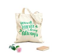 AILOONG Siempre serás mi caligrafía de pincel. Bolsa de lona con fondo reforzado Tela de 340g/m² de grosor Se usa como bolsa de regalo