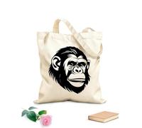 AILOONG silueta angelical de la cabeza de un gran simio Bolsa de lona para vino Tela de 12 oz de grosor Combina con la ropa 25x30cm Pequeño