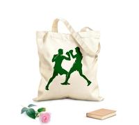 AILOONG silueta de entrenamiento de boxeo Bolsa de tela con asa plana Tela de 340g/m² de grosor Sustituye a la mochila escolar