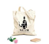 AILOONG Silueta del antiguo dios egipcio Neith, logotipo del dios de Oriente Medio Bolsa de lona para vino Tela de 12 oz de grosor Combina con la ropa 31x36cm Mediano