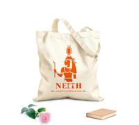 AILOONG Silueta del antiguo dios egipcio Neith, logotipo del dios de Oriente Medio Bolsa de lona para vino Tela de 340g/m² de grosor Combina con la ropa