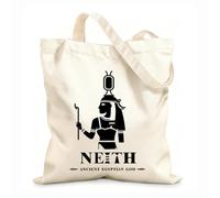 AILOONG Silueta del antiguo dios egipcio Neith, logotipo del dios de Oriente Medio Bolsa de lona para vino Tela de 12 oz de grosor Combina con la ropa 35x40cm Grande