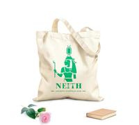 AILOONG Silueta del antiguo dios egipcio Neith, logotipo del dios de Oriente Medio Bolsa de lona para vino Tela de 340g/m² de grosor Combina con la ropa