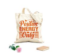 AILOONG solo energía positiva Bolsas reutilizables para la compra Tela de 340g/m² de grosor Plegable