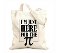 AILOONG Solo estoy aquí Bolsas de lona con estampados personalizables Tela de 12 oz de grosor Combina con la ropa 35x40cm Grande