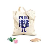 AILOONG Solo estoy aquí Bolsas de lona con estampados personalizables Tela de 340g/m² de grosor Combina con la ropa