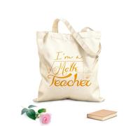 AILOONG Soy profesor de matemáticas. Las matemáticas se pueden utilizar. Bolsas de lona con estampados personalizables Tela de 340g/m² de grosor Combina con la ropa