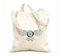 AILOONG Taller de reparación de automóviles Wheel Wings Bolsa de lona Tela de 12 oz de grosor Sustituye a la mochila escolar 25x30cm Pequeño