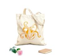AILOONG Tentáculos Pulpo Kraken Náutico Marino Mar Bolsa de compras de lona de algodón Tela de 340g/m² de grosor Se usa como bolsa de regalo