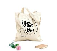 AILOONG Tienes esta cita motivacional Bolsos de hombro de lona de algodón Tela de 12 oz de grosor Se usa como bolsa de herramientas 25x30cm Pequeño