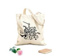 AILOONG Torneo de armaduras de caballos de caballeros medievales Bolsa de compras de lona de algodón Tela de 12 oz de grosor Se usa como bolsa de regalo 25x30cm Pequeño