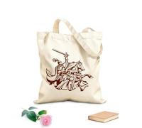 AILOONG Torneo de armaduras de caballos de caballeros medievales Bolsa de compras de lona de algodón Tela de 340g/m² de grosor Se usa como bolsa de regalo