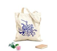 AILOONG Torneo de armaduras de caballos de caballeros medievales Bolsa de compras de lona de algodón Tela de 340g/m² de grosor Se usa como bolsa de regalo