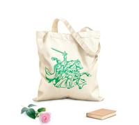 AILOONG Torneo de armaduras de caballos de caballeros medievales Bolsa de compras de lona de algodón Tela de 340g/m² de grosor Se usa como bolsa de regalo