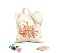 AILOONG Torneo de armaduras de caballos de caballeros medievales Bolsa de compras de lona de algodón Tela de 340g/m² de grosor Se usa como bolsa de regalo