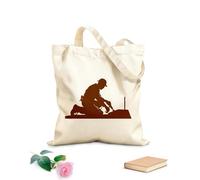 AILOONG Trabajador de obra del contratista Silhouette Bolsos de hombro de lona de algodón Tela de 340g/m² de grosor Se usa como bolsa de herramientas